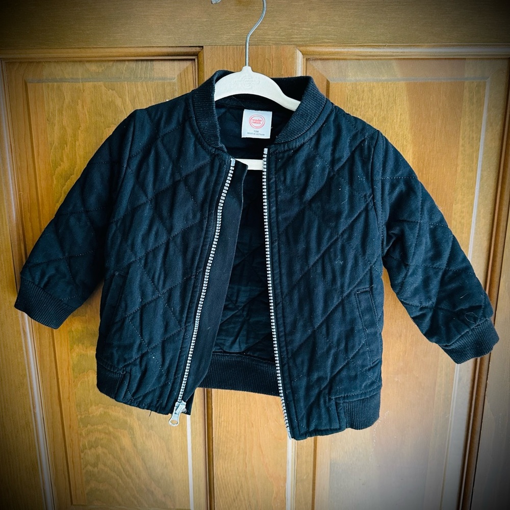 Baby boy’s Wonder Nation quilted, zip up jacket